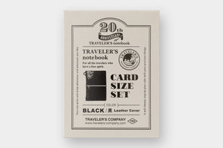 TRAVELER'S COMPANY - TRAVELER'S notebook Card Size 20th Anniversary Set (Black) - KOHEZI