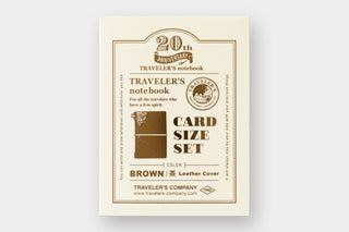 TRAVELER'S COMPANY - TRAVELER'S notebook Card Size 20th Anniversary Set (Brown) - KOHEZI