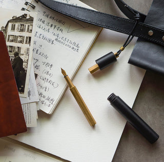 YSTUDIO - Classic Revolve Portable Fountain Pen (Brass) - KOHEZI