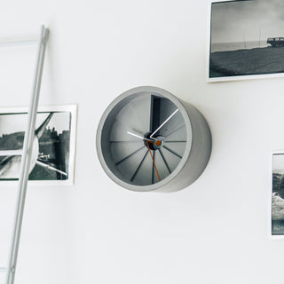 22STUDIO - 4th Dimension Wall Clock (Red/Grey)