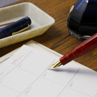 Hightide - Attache Marbled Fountain Pen (Red) - KOHEZI