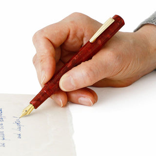 Hightide - Attache Marbled Fountain Pen (Red) - KOHEZI