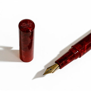 Hightide - Attache Marbled Fountain Pen (Red) - KOHEZI