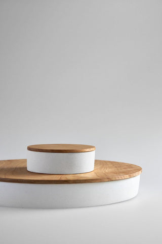 Studiokyss - White Small Round Concrete Container - KOHEZI