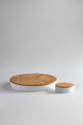 Studiokyss - White Small Round Concrete Container - KOHEZI