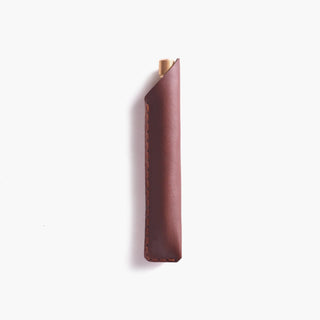 Wingback - Leather Pen/Pencil Sleeve (Chestnut) - KOHEZI