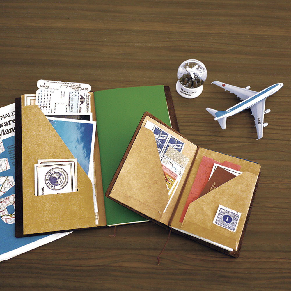 TRAVELER'S COMPANY - 010 Kraft Paper Folder TRAVELER'S notebook (Passport Size)-KOHEZI