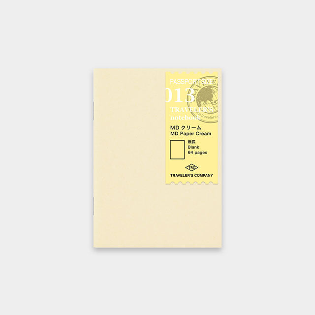TRAVELER'S COMPANY - 013 MD Paper Cream Recharge TRAVELER'S notebook (Format Passeport)