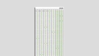 CW&T - Annual Week View Calendar - KOHEZI