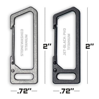 Exceed Designs - TiRant LATCH 6″ Mini Leather Wrist Lanyard W/Titanium Carabiner For Keys & Accessories (Made In USA) - KOHEZI