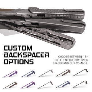 Exceed Designs - TiRant ULTRA Full - Length FRAG MILLED ‘Integral - Like’ Back Spacer (Stonewashed 6AL - 4V Titanium) - KOHEZI