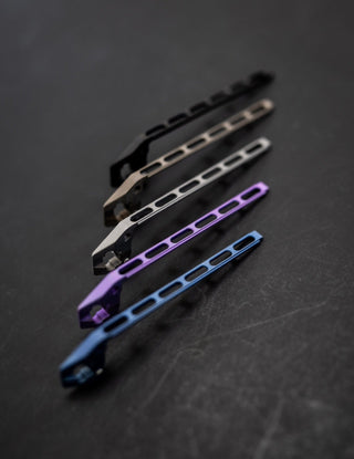 Exceed Designs - TiRant ULTRA Full - Length SKELETON MILLED ‘Integral - Like’ PRY BAR Backspacer (Jet - Black PVD 6AL - 4V Titanium) - KOHEZI