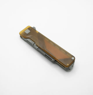Exceed Designs - ULTEM AMBER/BRONZE SEMI - TRANSPARENT RH HANDLE SCALE (TIRANT® ULTRA) *Limited Drop - KOHEZI