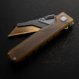 Exceed Designs - ULTEM AMBER/BRONZE SEMI - TRANSPARENT RH HANDLE SCALE (TIRANT® ULTRA) *Limited Drop - KOHEZI