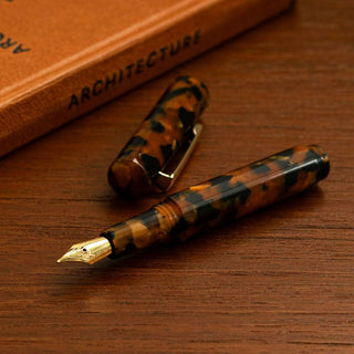 Hightide - Attache Marbled Fountain Pen (Brown) - KOHEZI