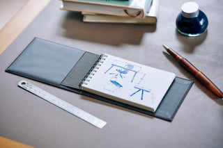 Kakimori - Mini note - Y. & SONS / Katakai shibori stripe - KOHEZI