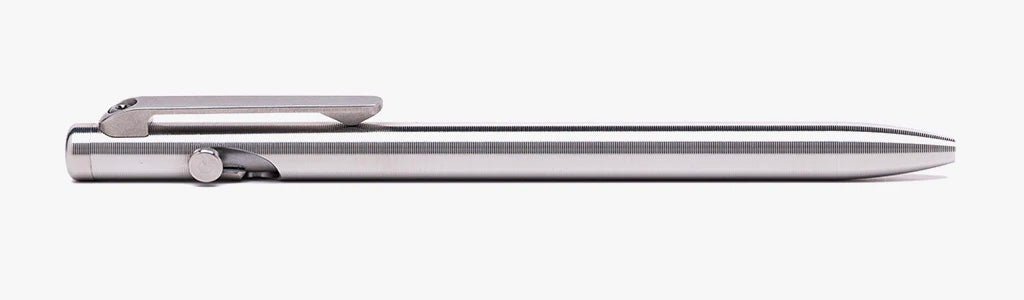 Tactile Turn - Lefty Slim Bolt Action Pen (Titanium) - KOHEZI