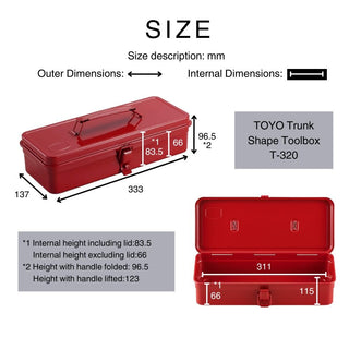 TOYO STEEL - Trunk Shape Toolbox T - 320 TI (Titanium) - KOHEZI