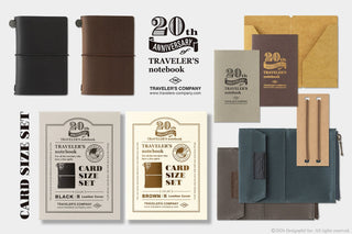 TRAVELER'S COMPANY - TRAVELER'S notebook Card Size 20th Anniversary Set (Black) - KOHEZI