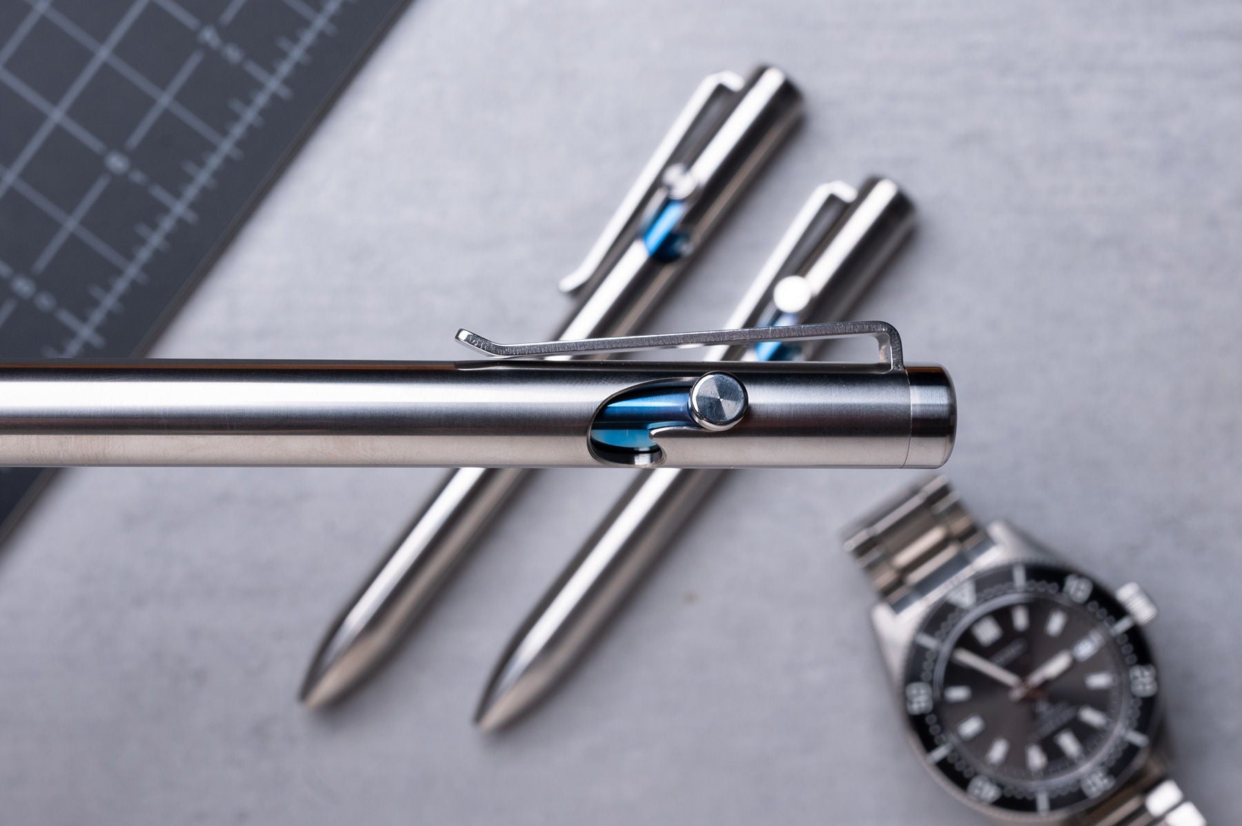 Tactile Turn - Polished Bolt Action Pen (Titanium)