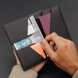Wingback - Winston Travel Wallet (Charcoal) - KOHEZI