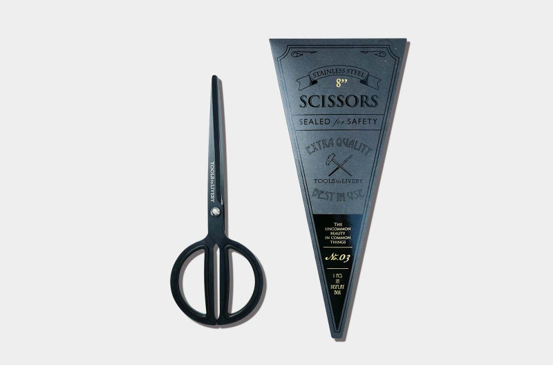 Vintage Metal Steel Made In Taiwan Scissors Black Handle 8