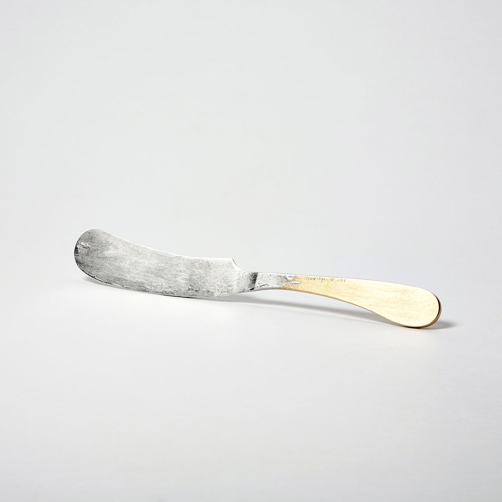 Studiokyss - Tinned Brass Butter Knife-KOHEZI