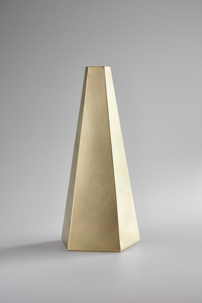Studiokyss - Pentagonal Brass Vase-KOHEZI