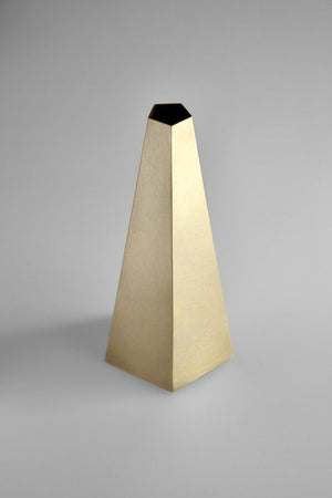 Studiokyss - Pentagonal Brass Vase-KOHEZI