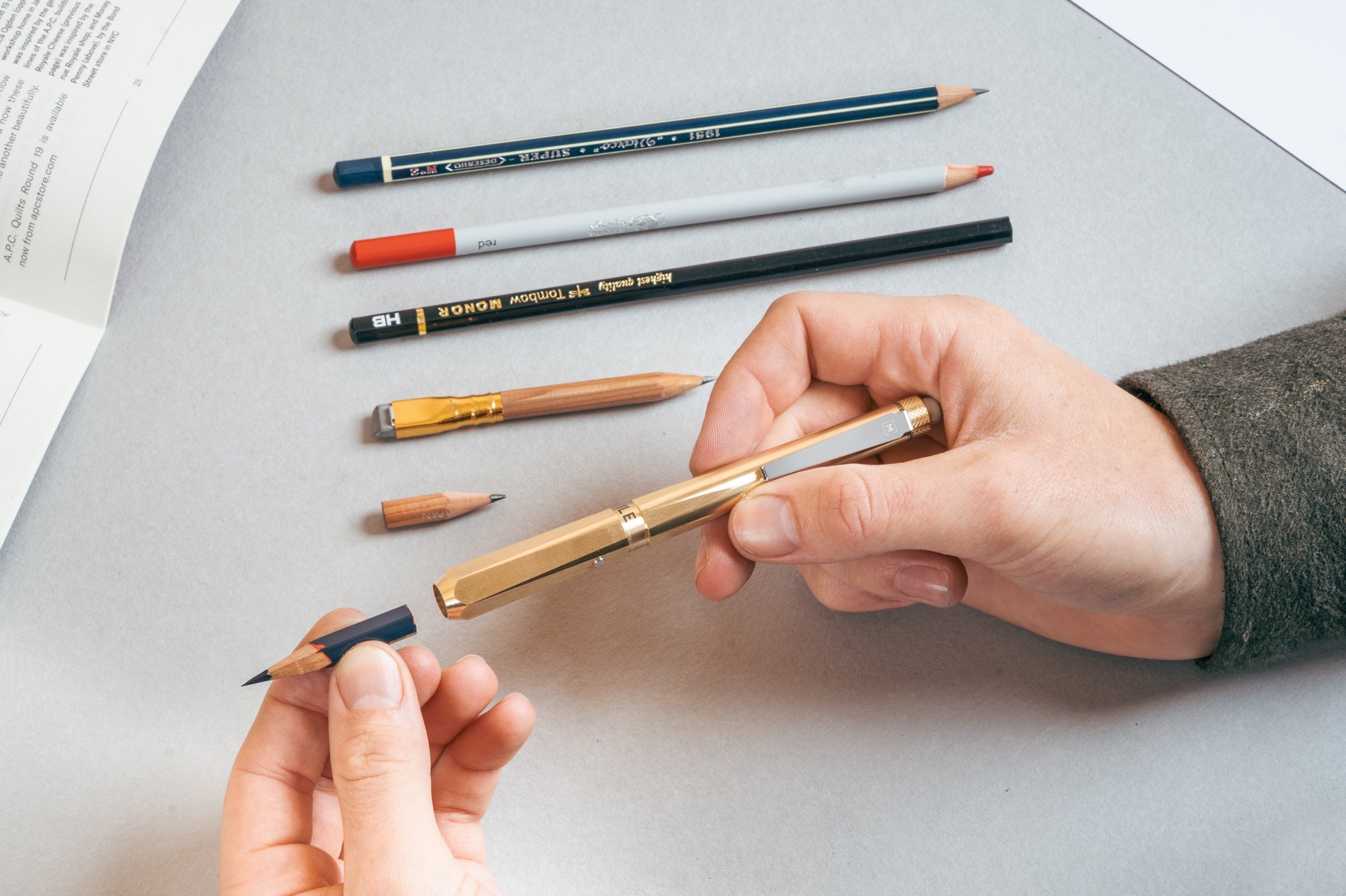 Makers Cabinet Ferrule Pencil Holder Refill Set of 6 - 2B