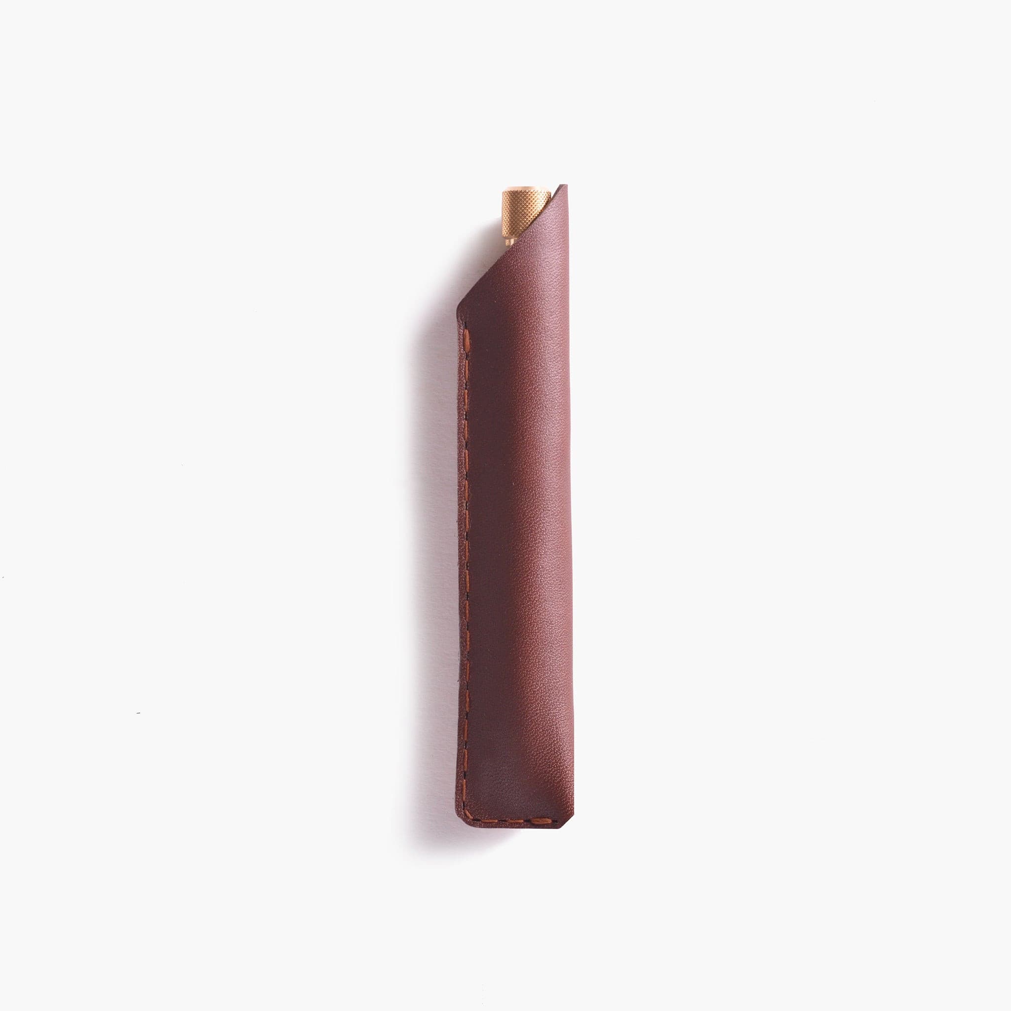 Wingback - Leather Pen/Pencil Sleeve (Chestnut)-KOHEZI