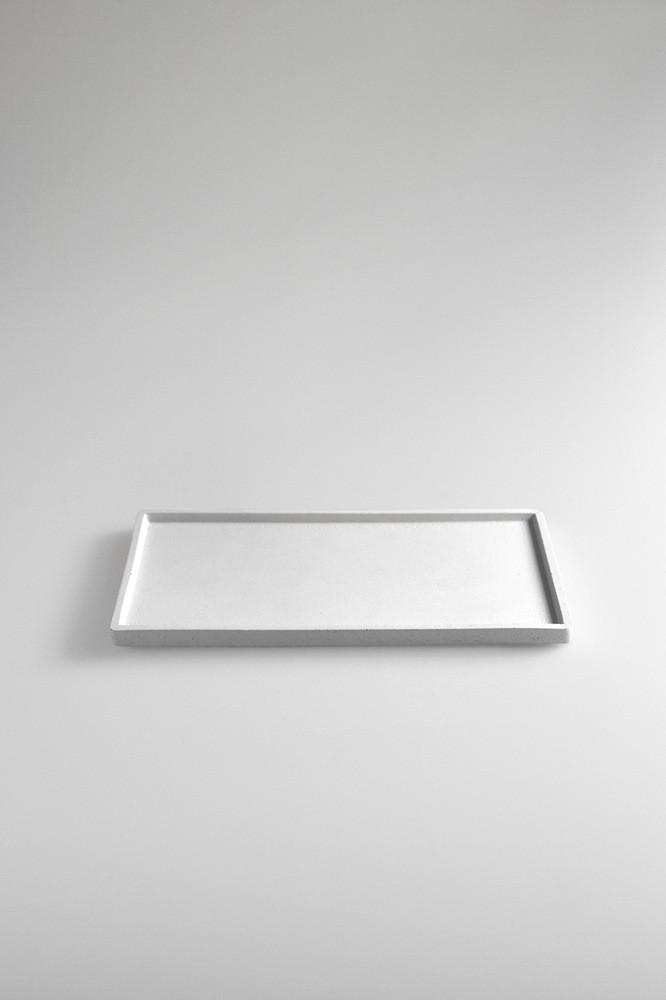 Studiokyss - Plateau rectangulaire en béton (blanc)