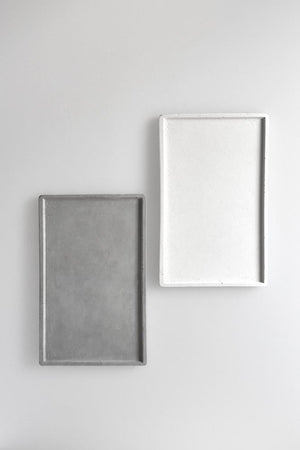 Studiokyss - Rectangular Concrete Tray (white)