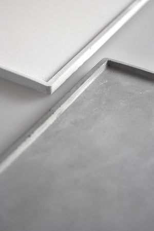 Studiokyss - Plateau rectangulaire en béton (blanc)