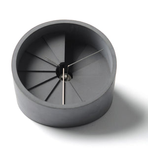 22STUDIO - 4th Dimension Table Clock (Silver/Dark Grey)