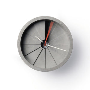 22STUDIO - 4th Dimension Wall Clock (Red/Grey)