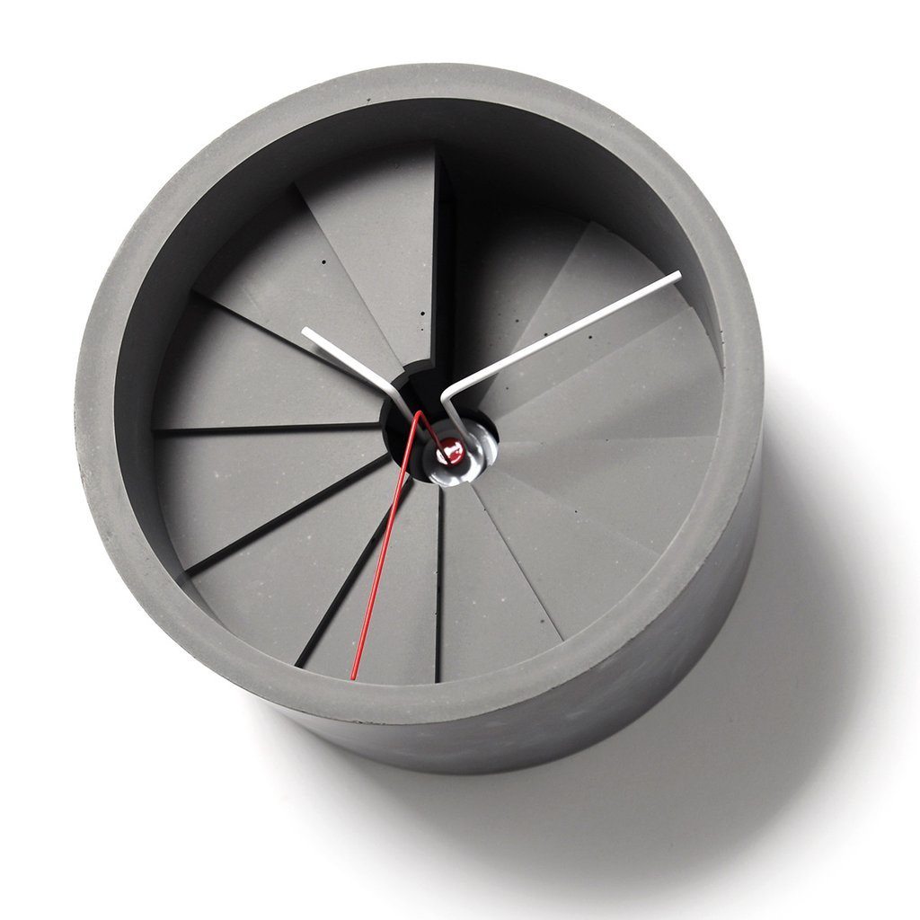 22STUDIO - 4th Dimension Wall Clock (Red/Grey)